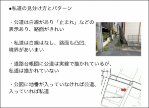 私道の見分け方とパターン
